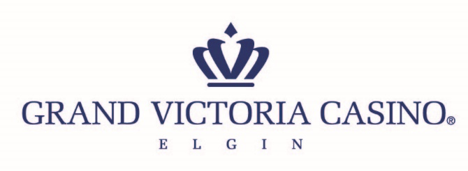 Grand Victoria Casino Elgin logo with a crown symbol above the text.