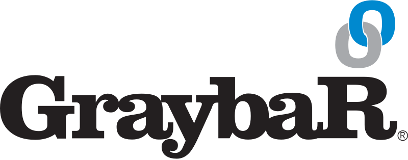 Graybar logo with stylized blue and gray chain link above the company name.