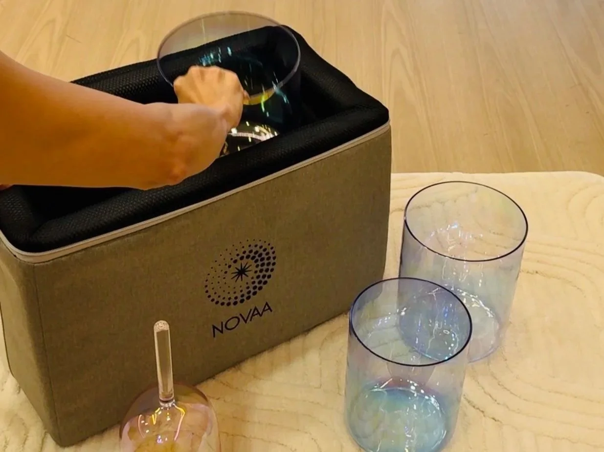 Cushioned and stacked.