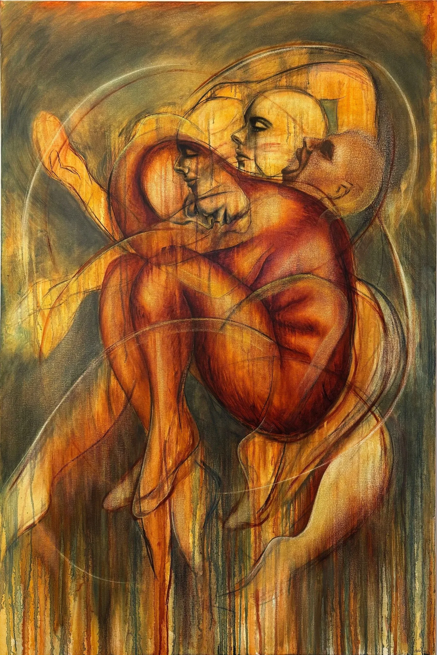 𝘚𝘩𝘦 𝘪𝘴: 𝘈𝘸𝘢𝘬𝘦


(Oil, charcoal and pastel on canvas,
150cm x 100cm)