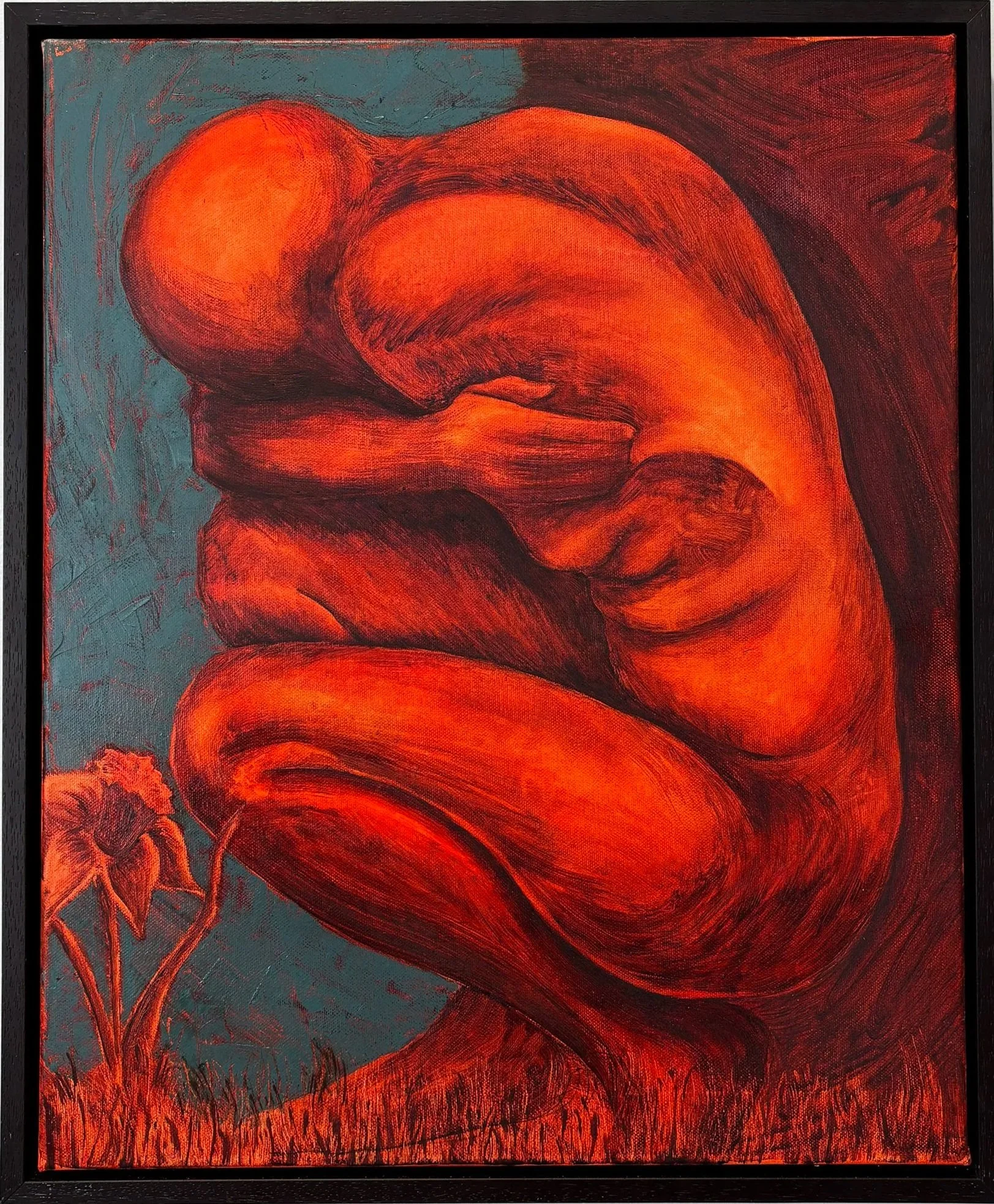 𝘚𝘱𝘳𝘪𝘯𝘨 𝘌𝘲𝘶𝘪𝘯𝘰𝘹 (𝘍𝘪𝘳𝘴𝘵 𝘖𝘧𝘧𝘦𝘳𝘪𝘯𝘨𝘴) (Oil and acrylic on canvas, 55cm x 45cm)