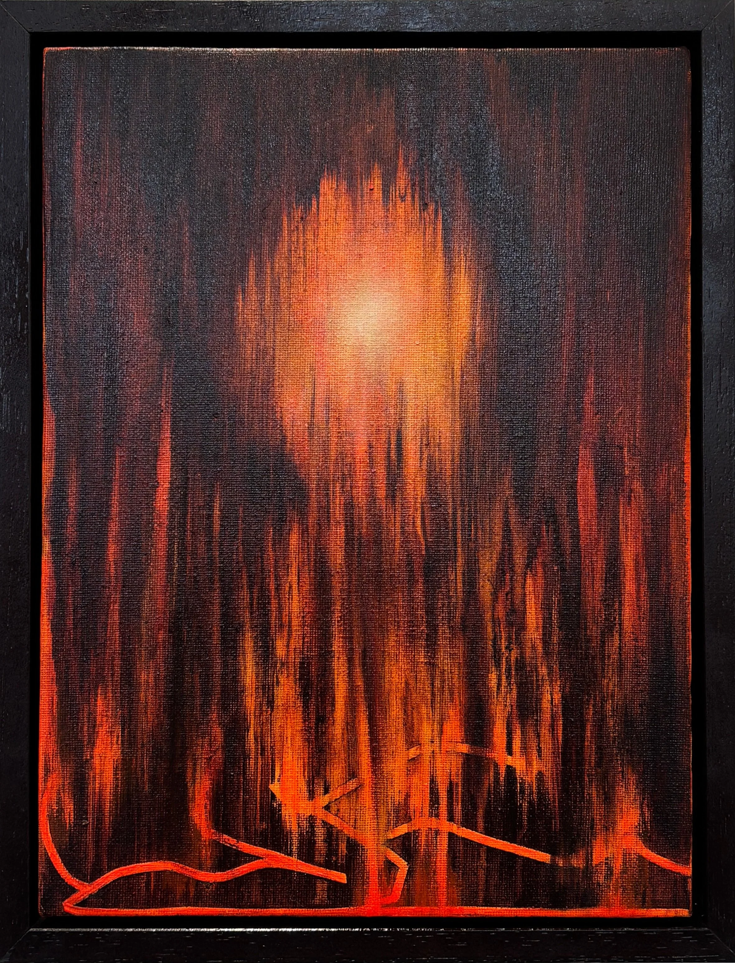 𝘙𝘪𝘴𝘦, 𝘈𝘨𝘢𝘪𝘯, oil on canvas, 21cm x 31cm