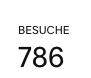Zahl 786 mit dem Wort 'BESUCHE' darüber