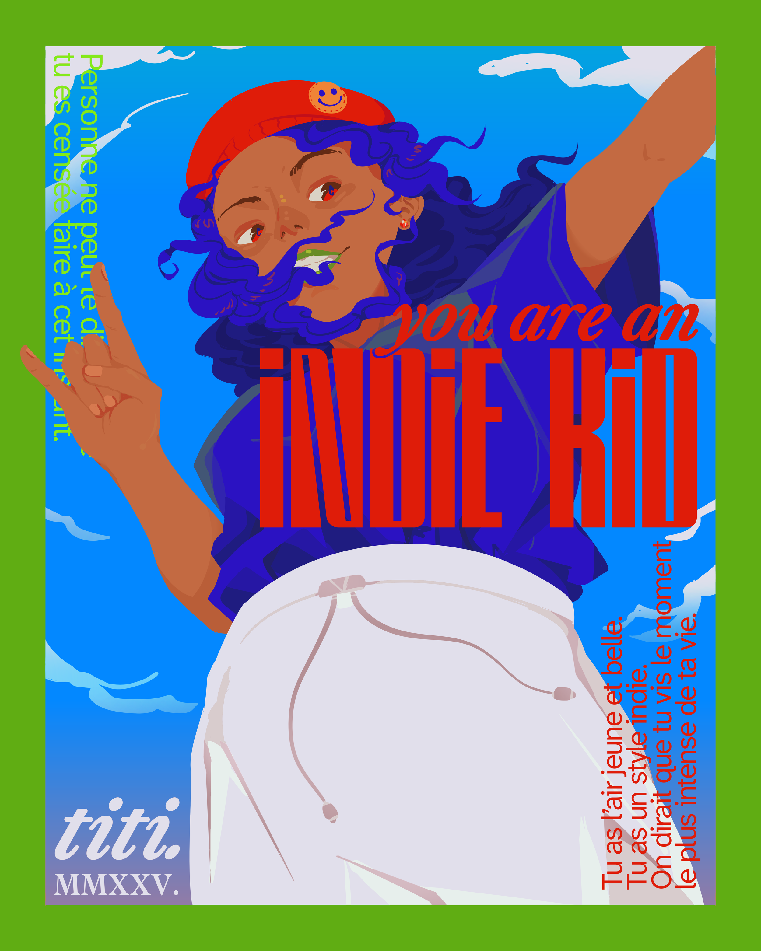 indie kid aesthetic poster.