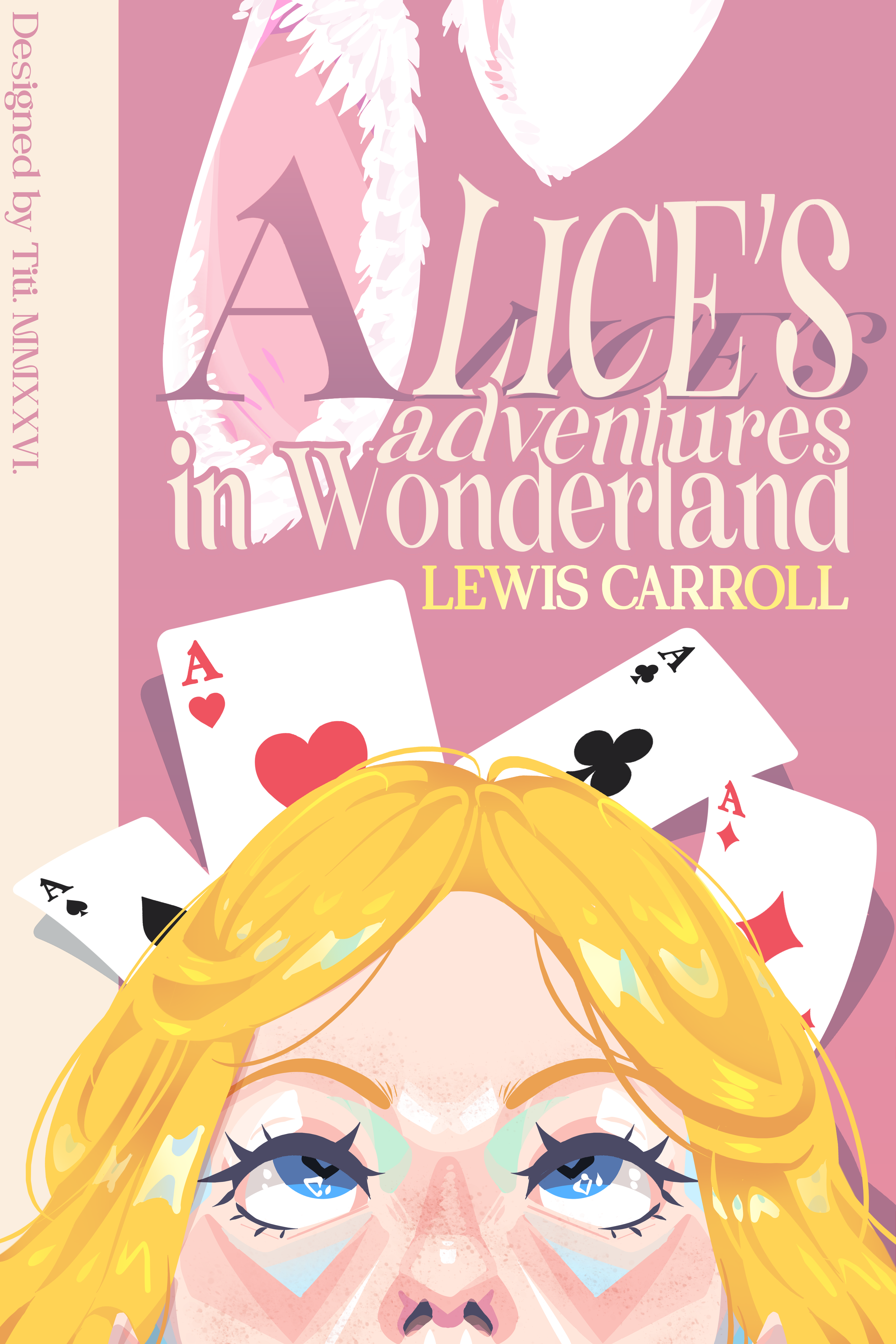 alice's adventures in wonderland unofficial book cover.