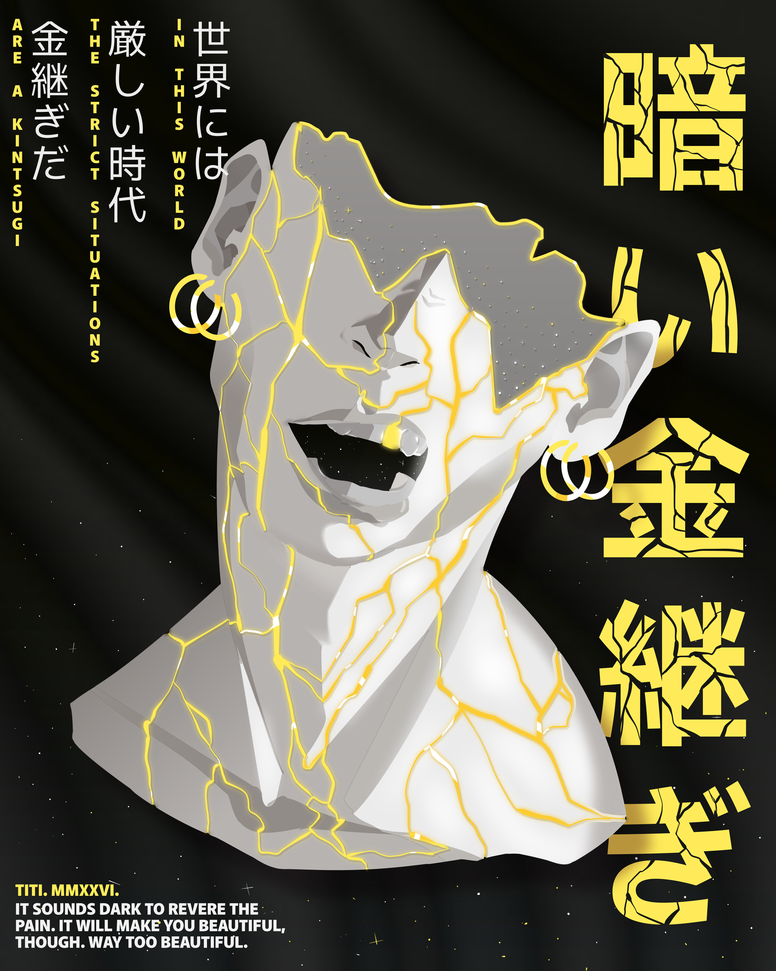 kintsugi inspired illustation.