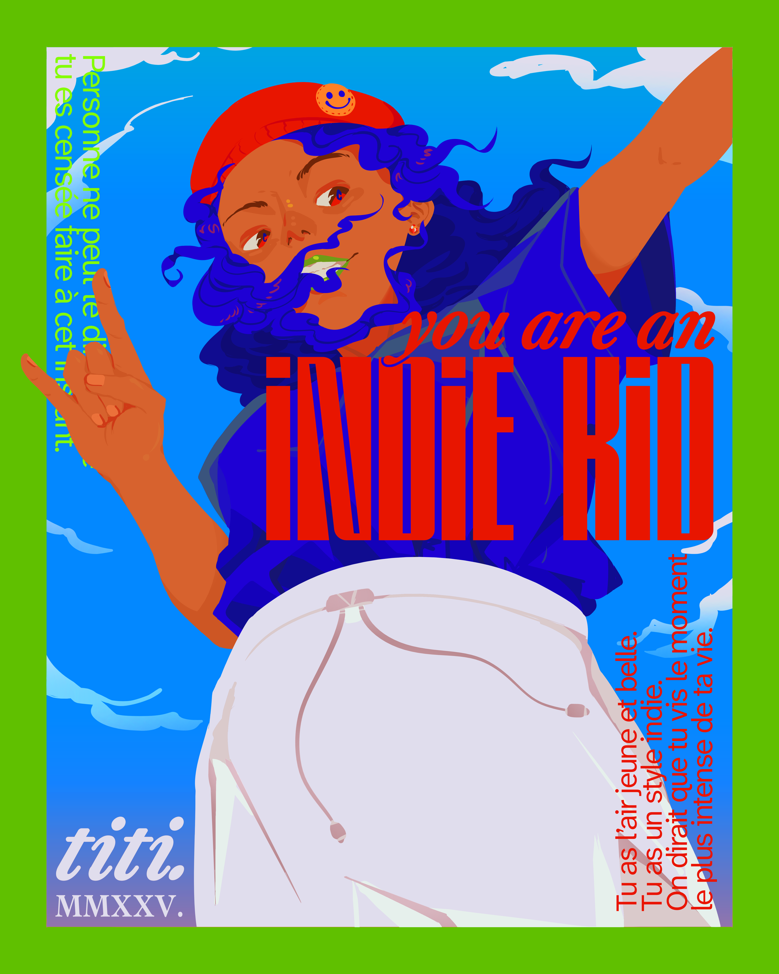 indie kid aesthetic poster.