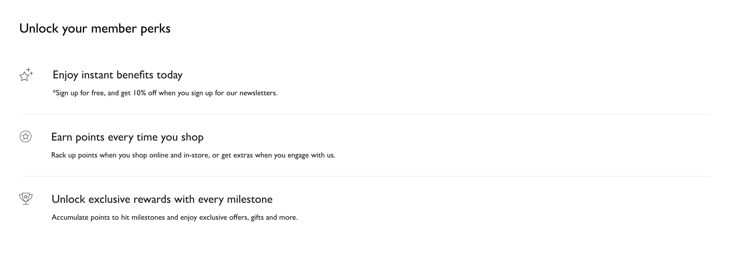 Tommy Hilfiger Loyalty Programme - Point-system