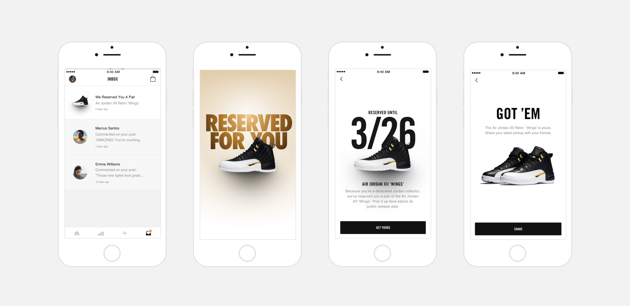 Nike App - Inbox