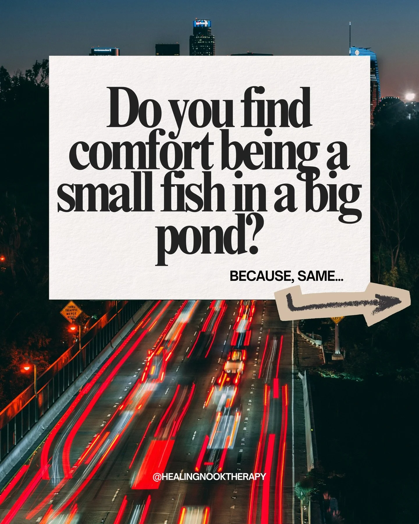 If this resonates:
💬 Save this
🤍 Share this
⬇️ Comment with a 🐟 if you&rsquo;ve felt this too

Sometimes being a &ldquo;small fish in a big pond&rdquo; feels safer. Less attention. Less pressure. Less fear of being judged.
And for a while, that an