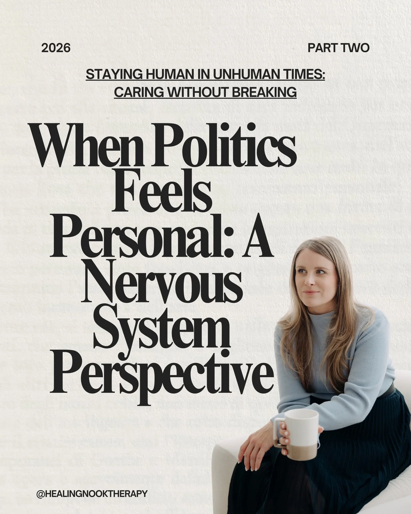 For many people, current events don&rsquo;t feel abstract, they feel personal. When issues touch safety, autonomy, dignity, or belonging, the nervous system responds as if the threat is close. If political news leaves you feeling panicked, shut down,