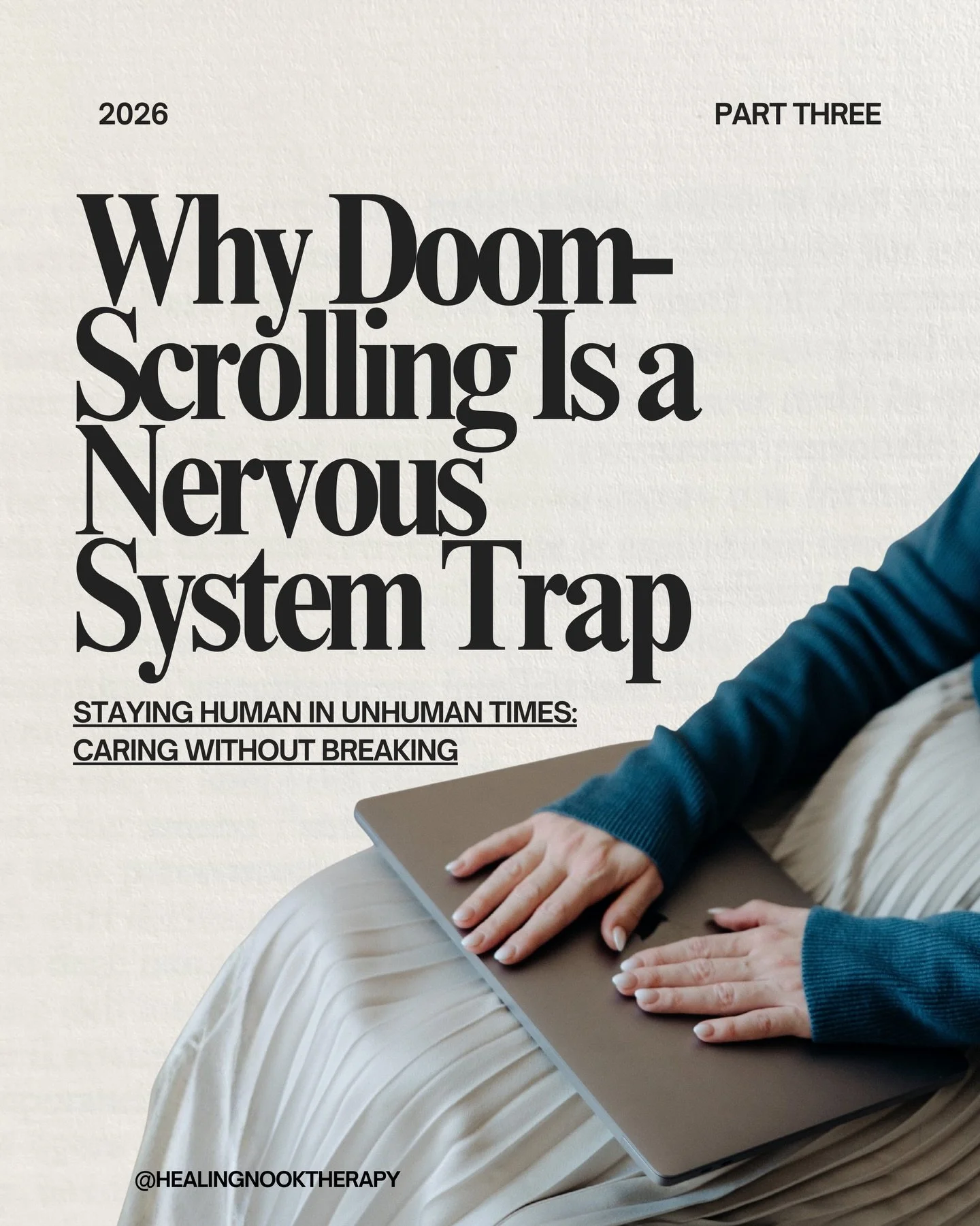 If you&rsquo;ve found yourself scrolling even though it makes you feel worse, you&rsquo;re not broken, you&rsquo;re overwhelmed. Our nervous systems were never designed for constant exposure to violence, injustice, and threat, especially when there&r