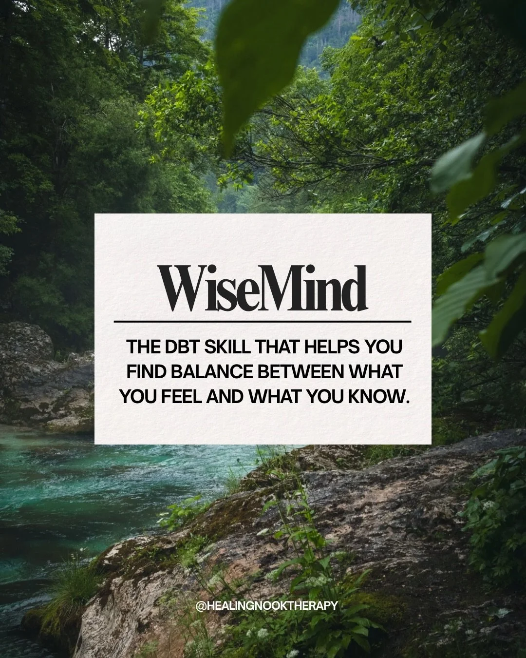 WiseMind is already within you. Sometimes it just needs space to be heard.

💚 Save this post for later. 💬 Which state of mind do you find yourself in most often?

#DBT #WiseMind #DialecticalBehaviorTherapy #MentalHealthTools #EmotionalRegulation