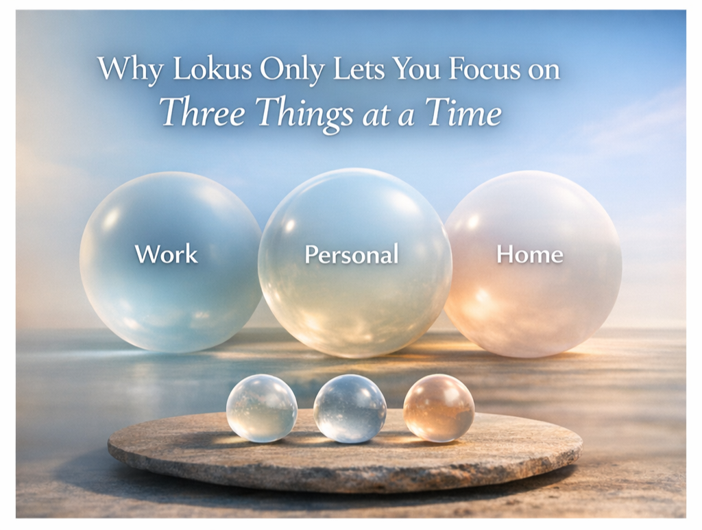 Why Lokus Only Lets You Focus on Three Things at a Time