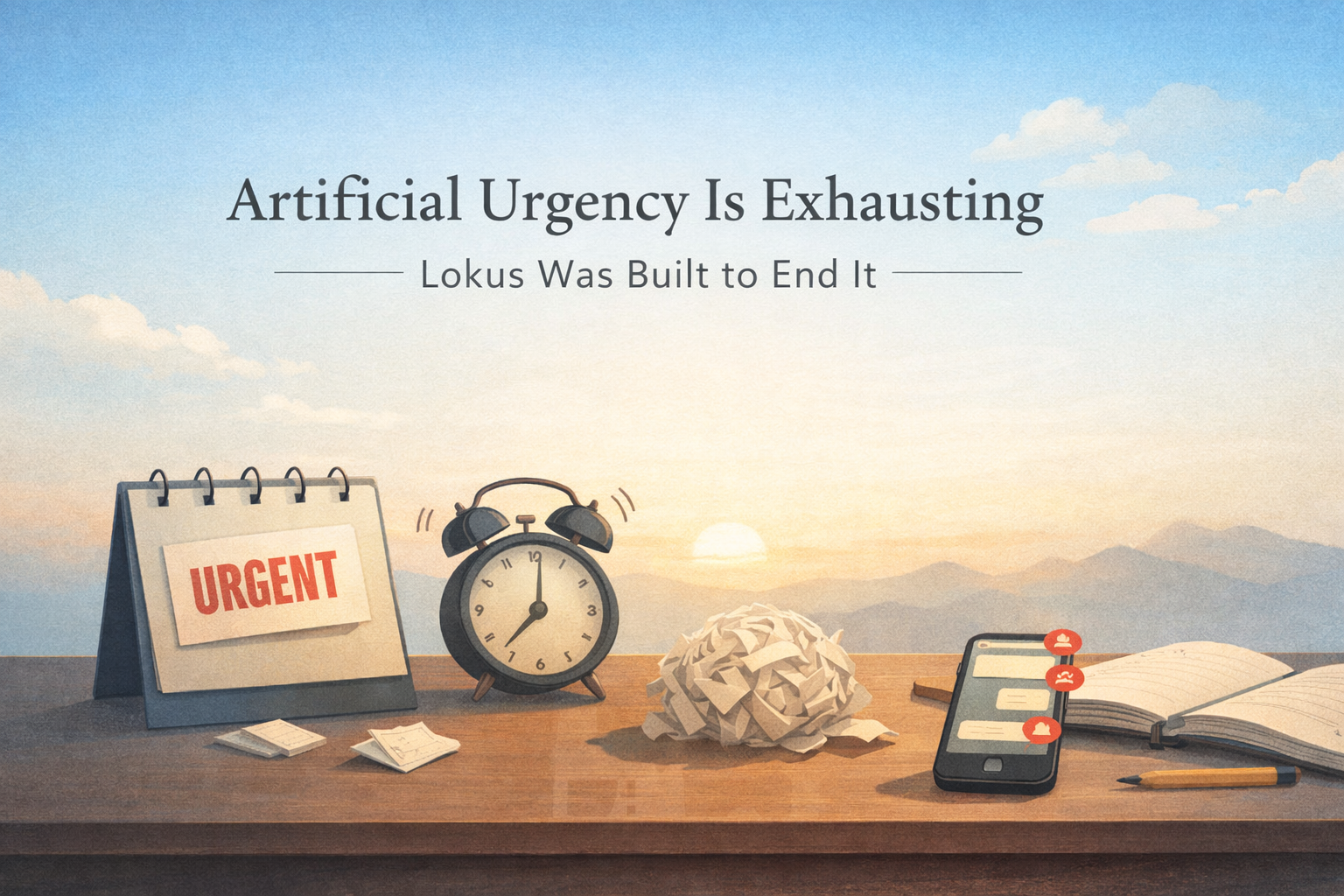 Artificial Urgency Is Exhausting. Lokus Was Built to End It