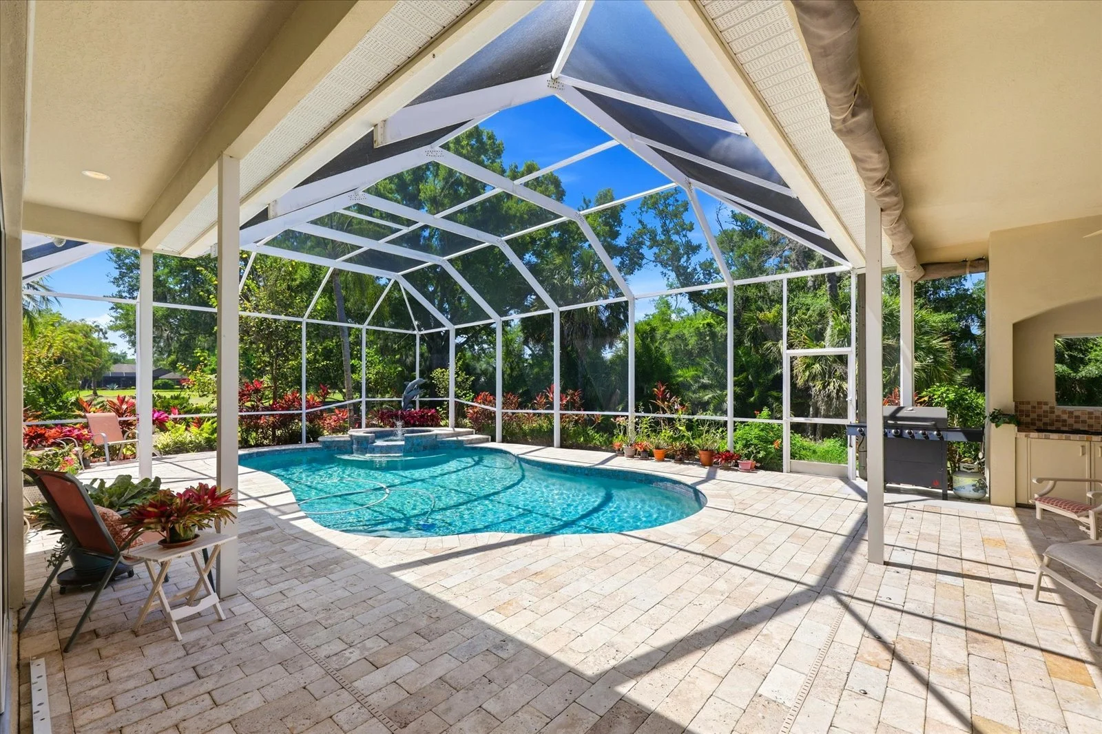Pool and 13th fairway view at 10010 Cherry Hills Avenue Circle, River Club Bradenton