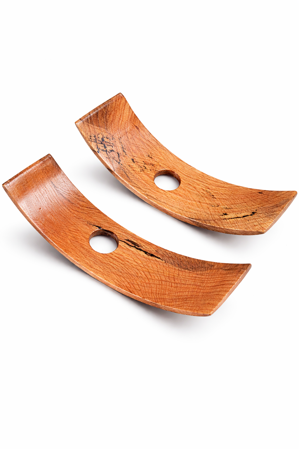 Two quartersawn white oak Wine Balancers