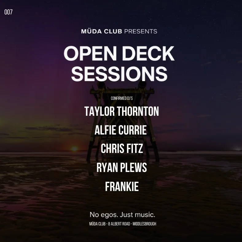 7 weeks going strong 🖤
Nothing but pure vibes and familiar faces behind the decks.

Good music. Good people. Good energy.⚡️
See you at the Open Deck Session.

🍺 &pound;3.50 Pints
🍾 &pound;3.50 Bottles
🍸 2 Cocktails for &pound;14

18+ &middot; ID 