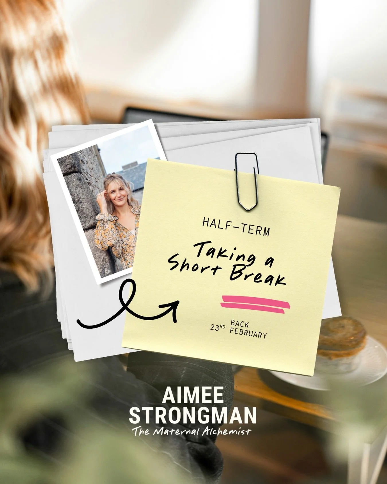 Half term mode: ON ✔️  Laptop: OFF(ish). ❌ 
I&rsquo;m taking a week to hang with my little people, and my mum too who is visiting, slow the mornings down, say yes to snacks continuously, and soak up this sweet week of a new energy emerging. 
 ⏸️ But,