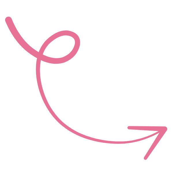 Pink arrow with a loop pointing downward and to the right.