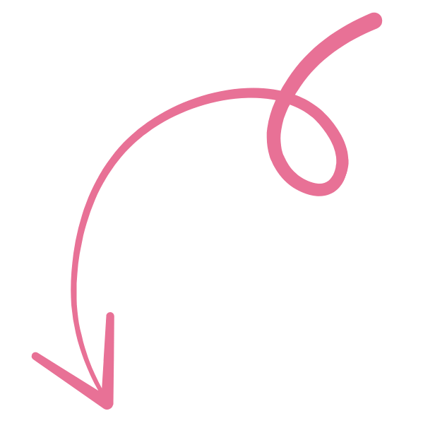 A pink arrow curve pointing downwards and to the left.