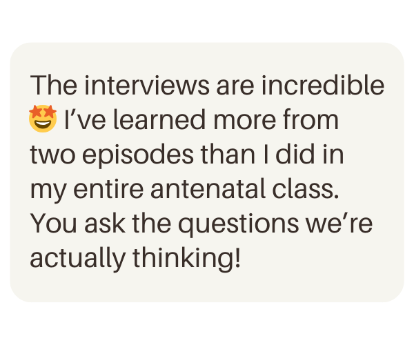 The Pregnancy Playbook Podcast being incredible and learning more than in antenatal class, thanking for questions and encouraging thinking.