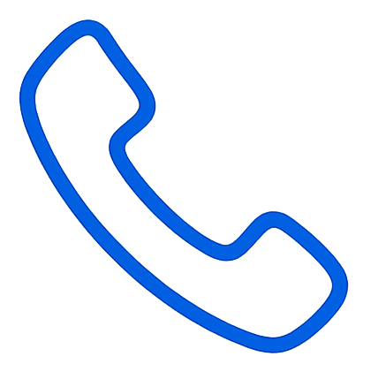 Blue phone receiver icon