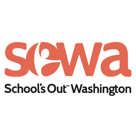 School's Out Washington logo with a stylized human figure in an orange circle and bold black text.