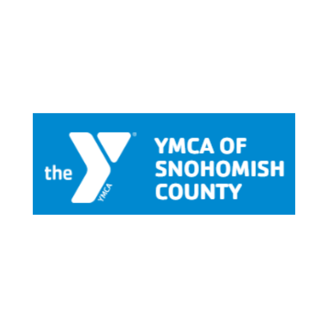 Blue logo for YMCA of Snohomish County with the YMCA symbol and text
