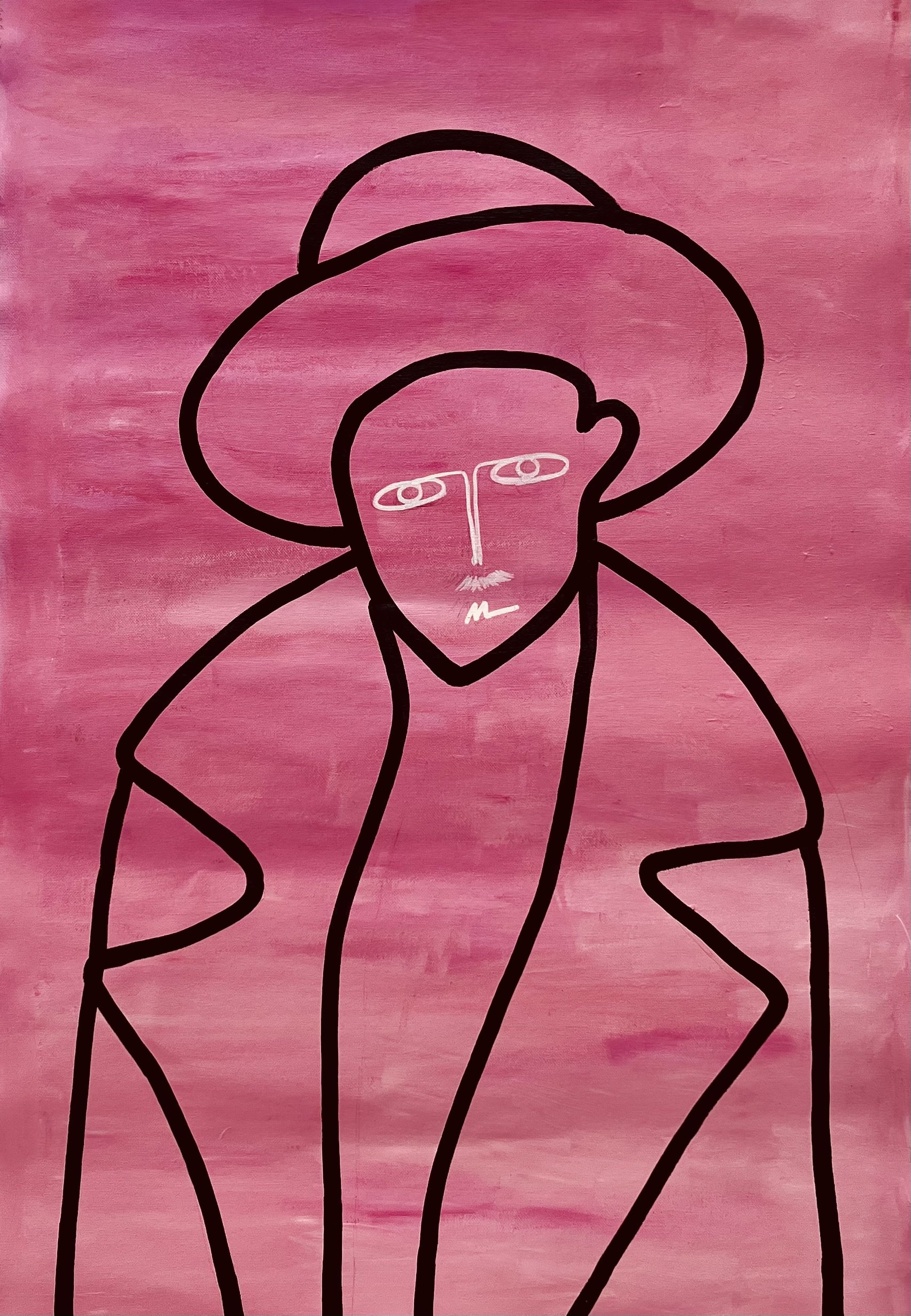 The Invisible Man depicts a man who is lost in society and does not feel recognized. It is out of this disorientation that he begins to discover who he is in a foreign place. This painting is also about sexuality and anxiety, as well as racism and in