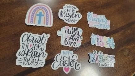 Waterproof Vinyl Easter Stickers | Seasonal Decor for Laptops and Water Bottles