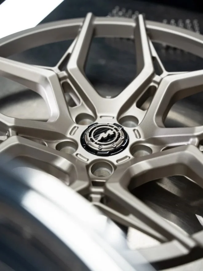 The white Gold Center of the MW1.2 #motechwheels 20/21&rdquo; 5x112 perfect G8X fitment .