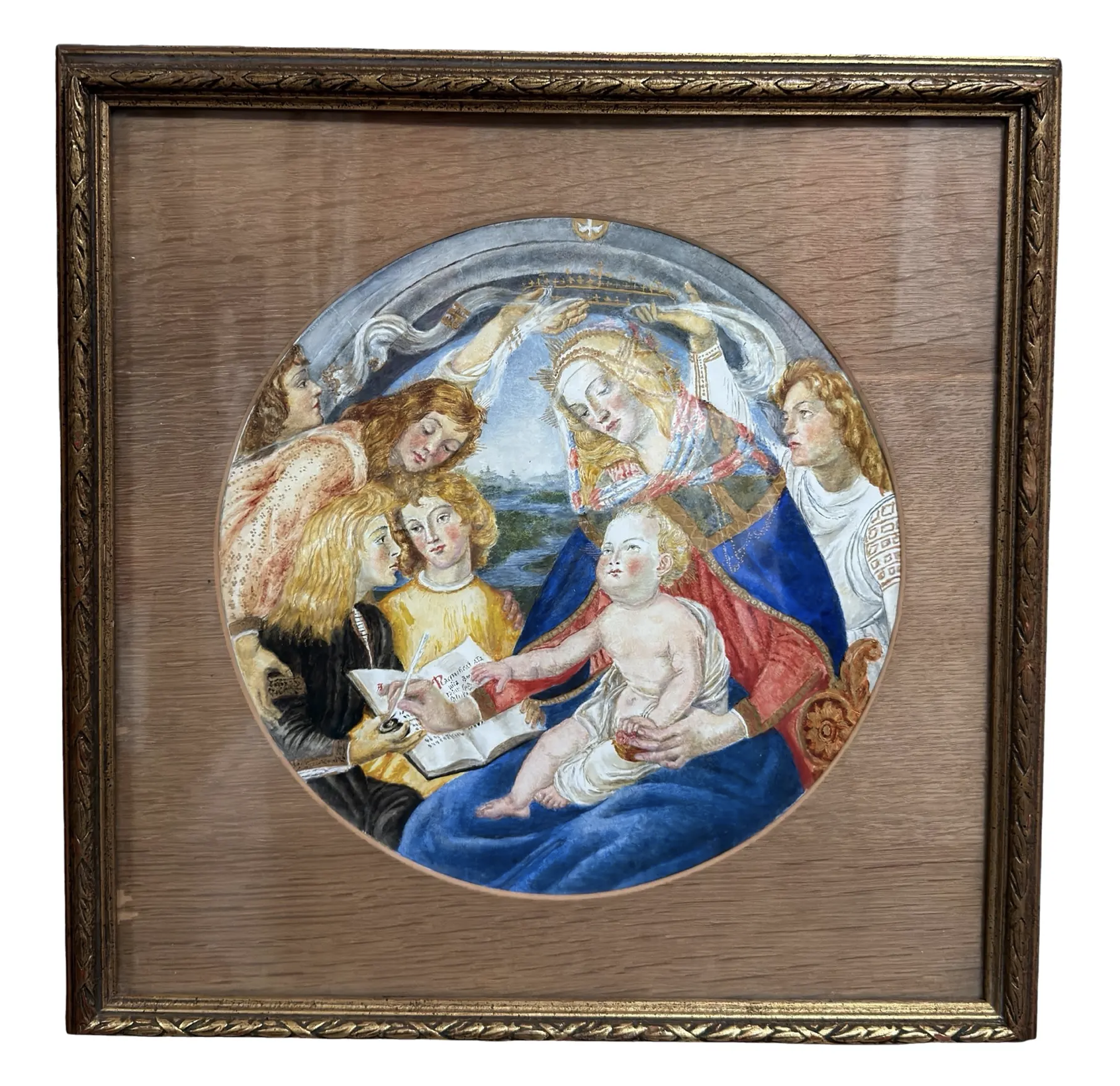 Watercolor Painting of Sandro Botticelli - Madonna Del Magnificat