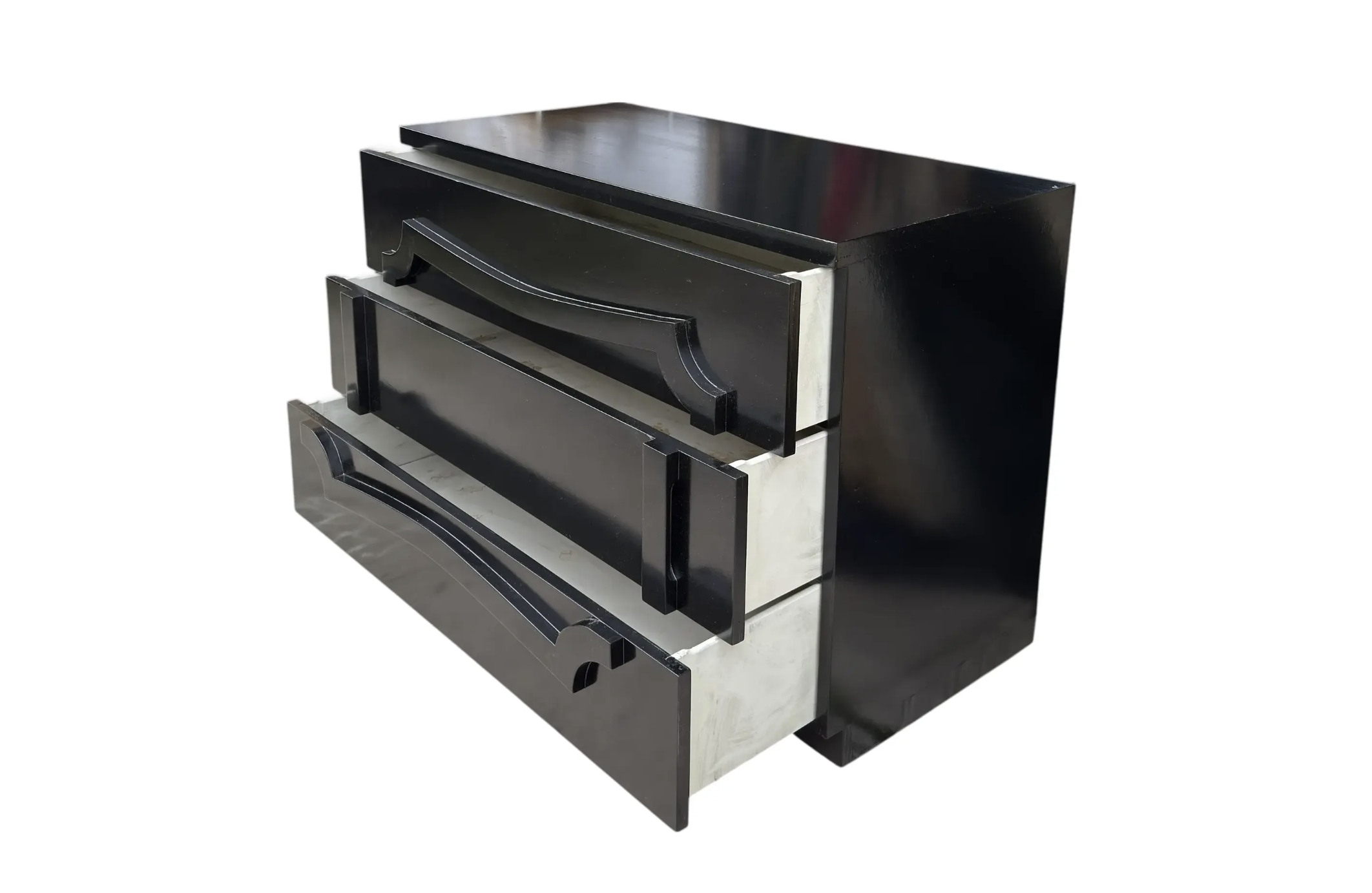 Lorin Jackson Grosfeld House Black Lacquer Chest of Drawers - 1 of 2 Available