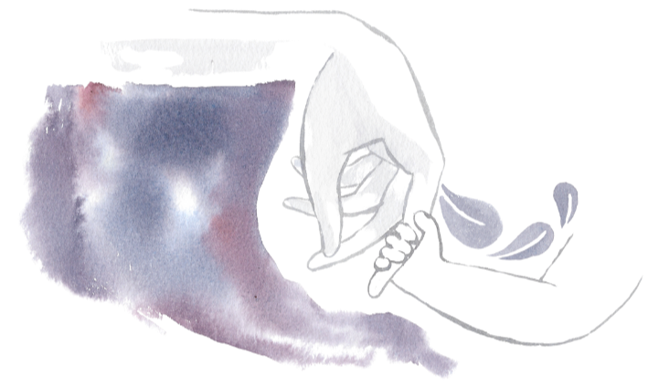 Ilustración de un perro tumbado junto a una manta