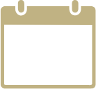 Blank beige calendar with a dark header and two rings at the top