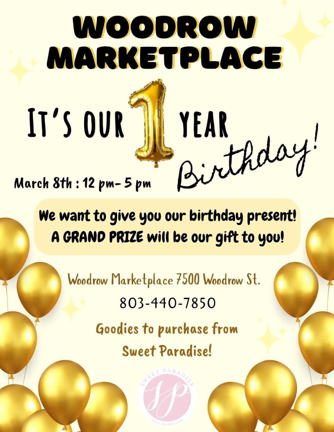 Woodrow Marketplace First Birthday Party