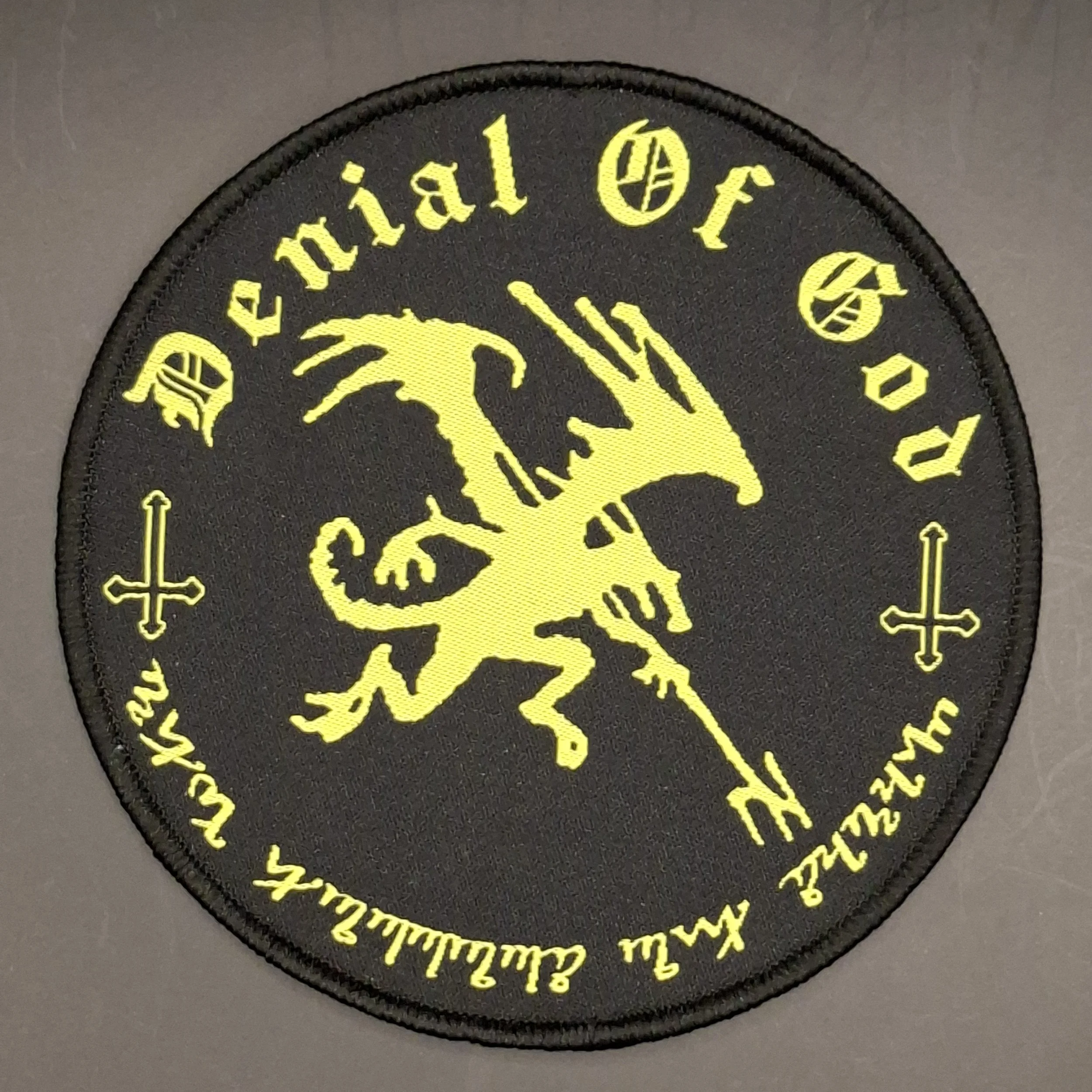 Denial Of God "The Horrors of Satan" round patch