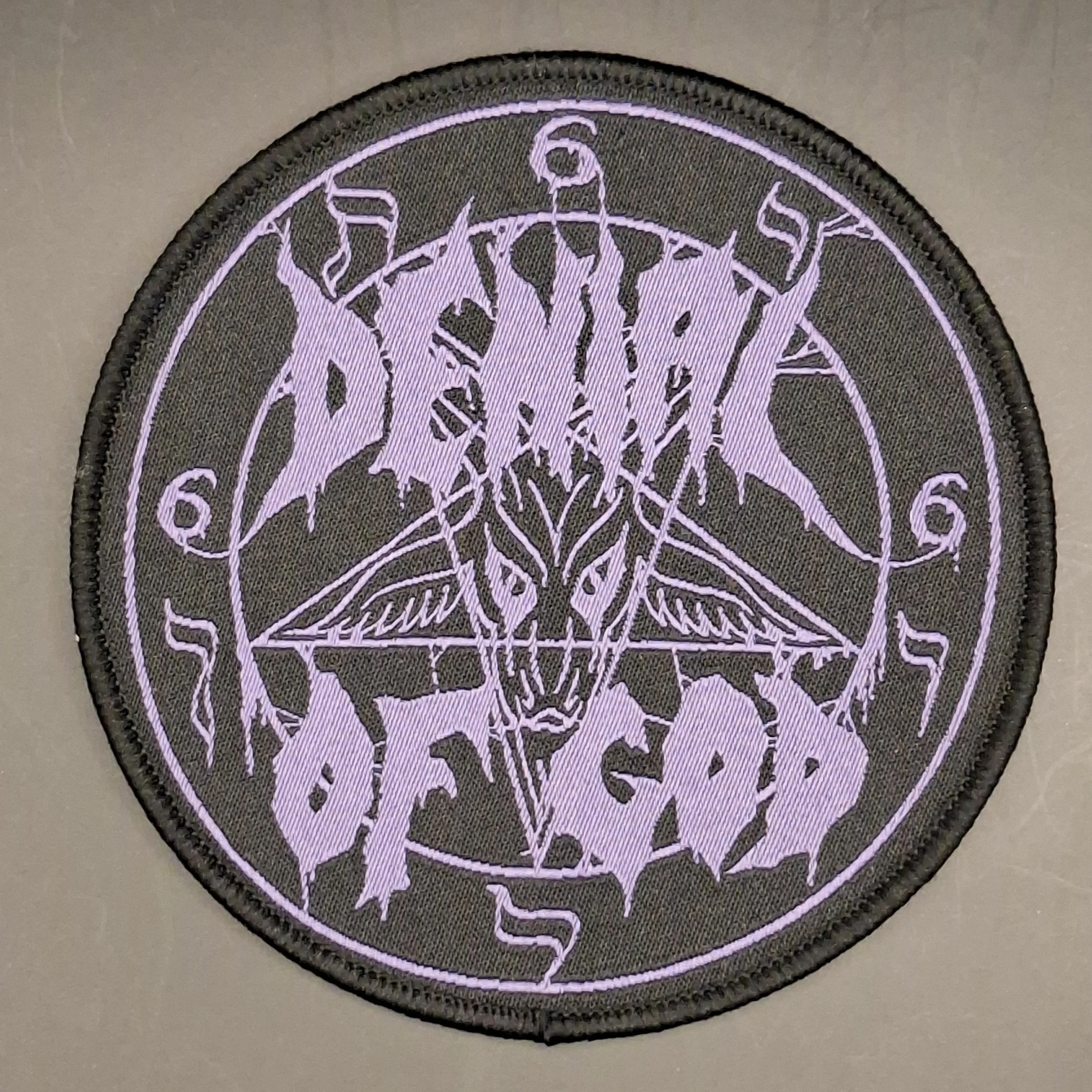 Denial Of God purple logo patch