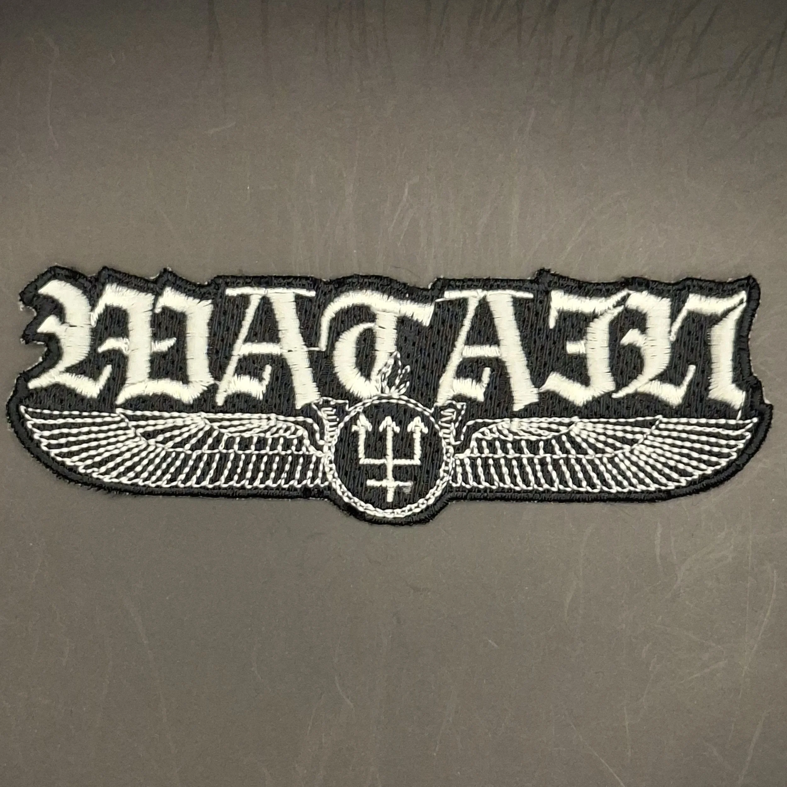 Watain white logo patch