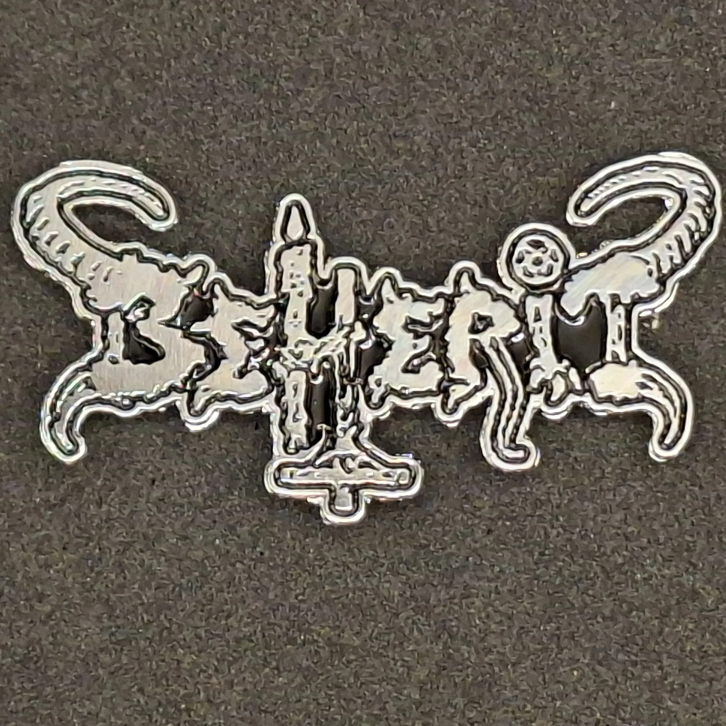 Beherit logo pin