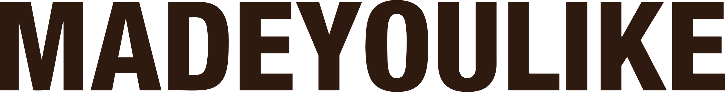 Text in bold, uppercase letters that reads 'MADE YOU LIKE' in dark brown against a white background.