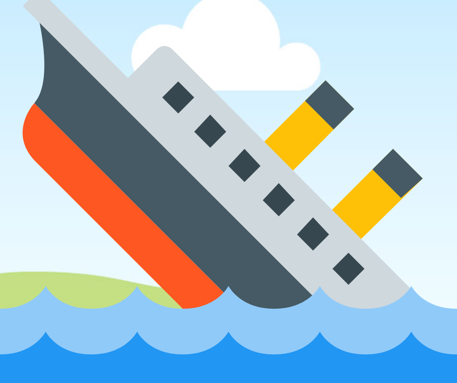 Graphic of sinking ship