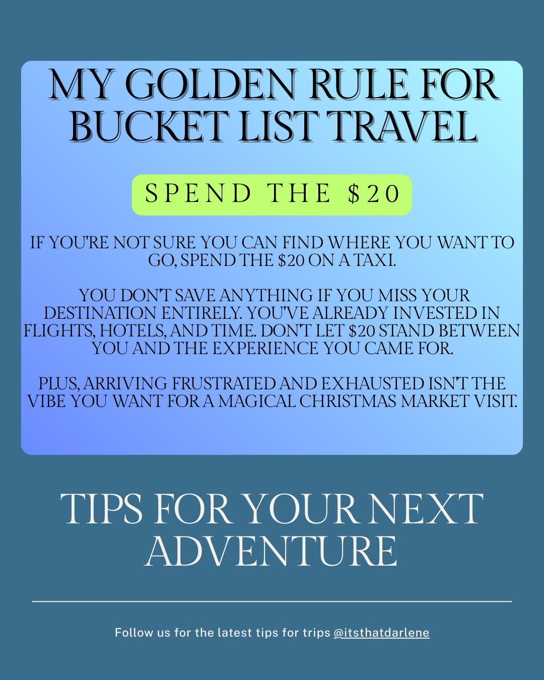 Template Tips for Your Next Adventure Spend the $20