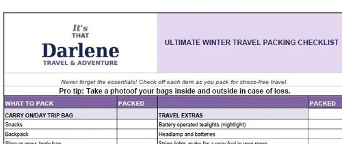 Get Your Free Ultimate Winter Travel Packing List | Plan Your Trip ...