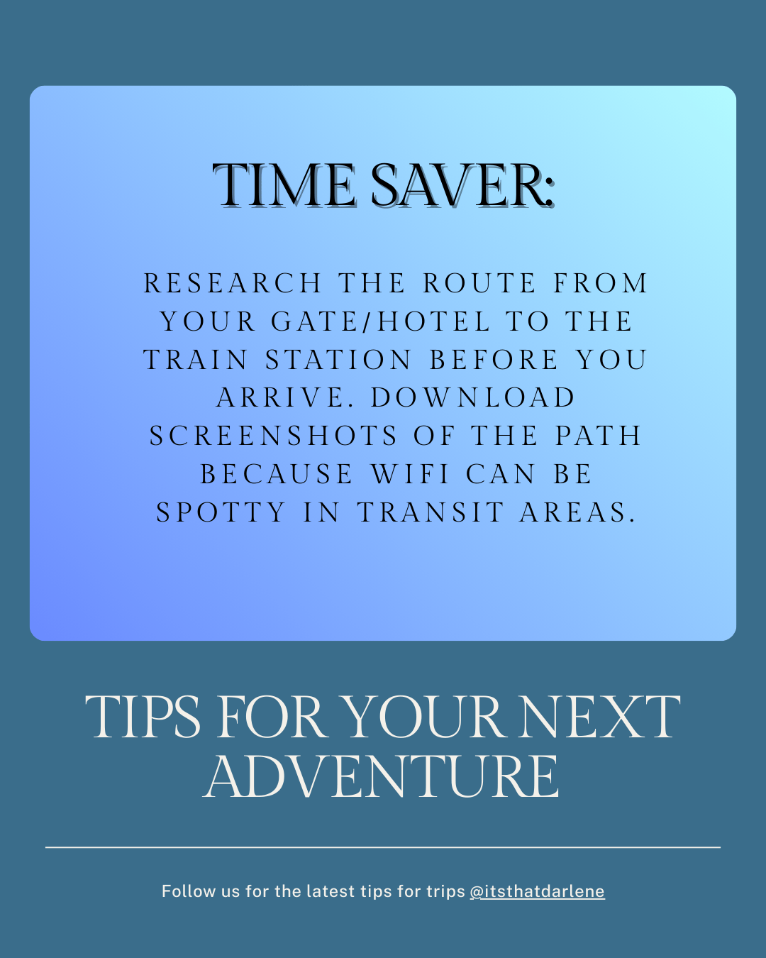 Time Save Travel Tip Research Your Route