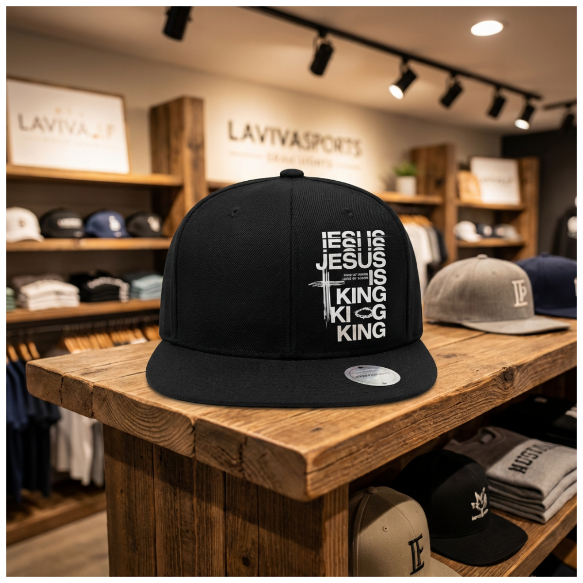 Jesus is King b Hat display 3.png