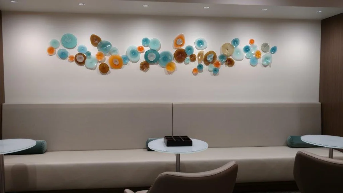 Hand Blown Glass Wall Sculpture