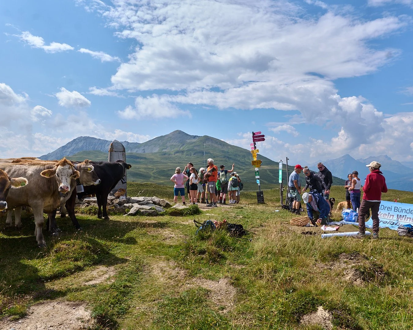 Feier am 1. August auf dem Dreibündestein