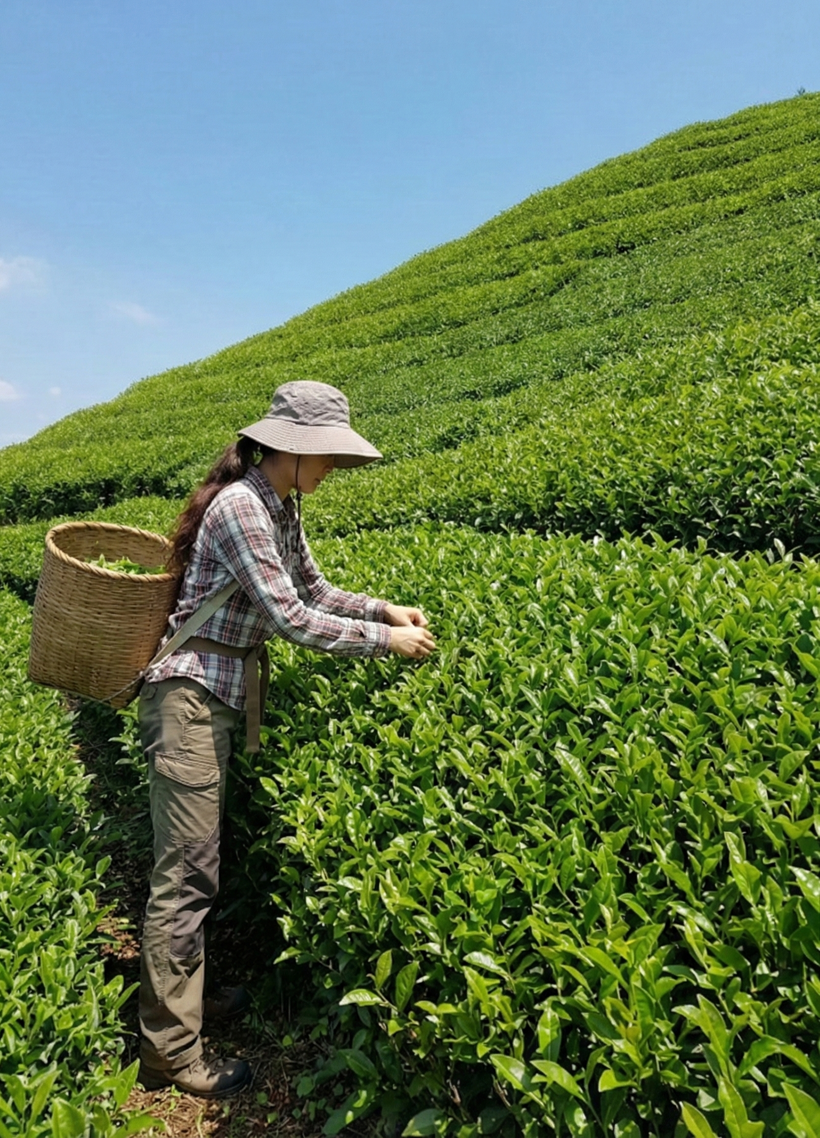 Step 1. Our tea senior tea sommelier works hands-on in the fields to understand every step of tea making